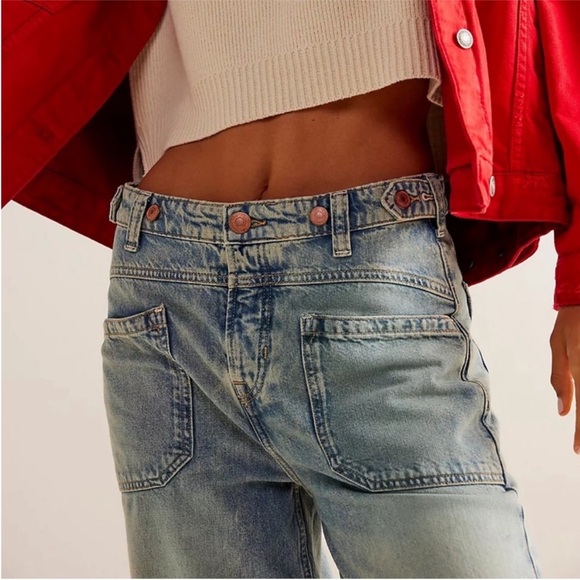 Free People Palmer Cuffed Jean in La La Land - Picture 7 of 12